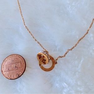 Rose gold color necklace